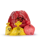 أكياس بلاستيكية للأوتوكلاف Biohazard صفراء صفراء لحقيبة النفايات الطبية للمستشفى ، كيس النفايات الطبية