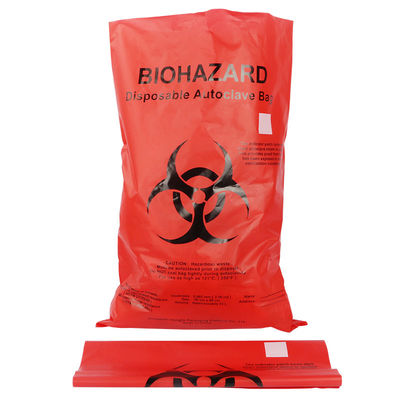 جودة  PP HDPE LDPE Biohazard Plastic Bags For Hospital Medical Waste مصنع