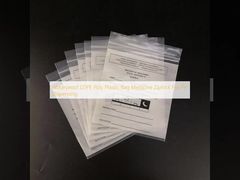 كيس بلاستيك LDPE مقاوم للماء مع سحاب للأدوية لتوزيع الحبوب