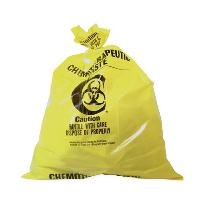 أكياس الرعاية الصحية الصفراء LDPE 2 مل قوية Biohazard للمستشفى