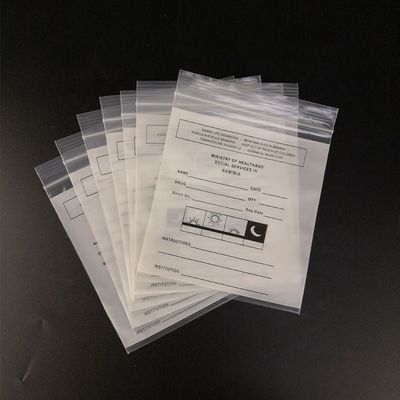 ماء LDPE كيس بلاستيك بولي الطب زيبلوك للاستغناء عن حبوب منع الحمل