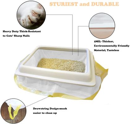 بطانات صندوق قمامة القطط LDPE معطرة وغير معطرة